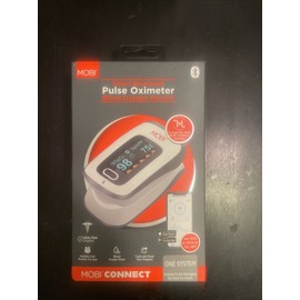 MOBI CONNECT Smart OLED Bluetooth Pulse Oximeter Blood Oxygen Monitor White NEW