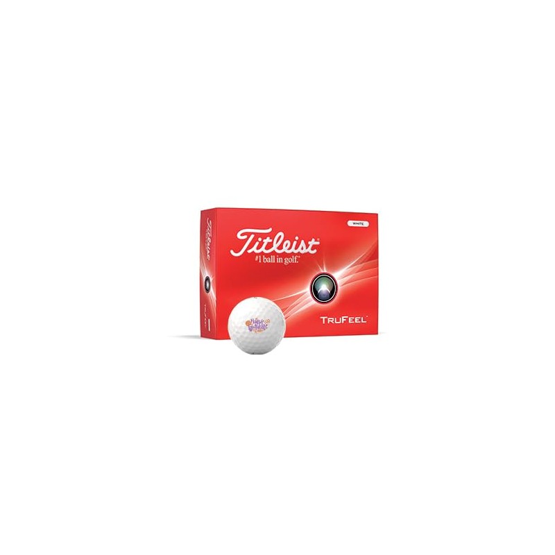 Titleist TruFeel 'Happy Birthday' Logo Golf Ball, Pack of 12