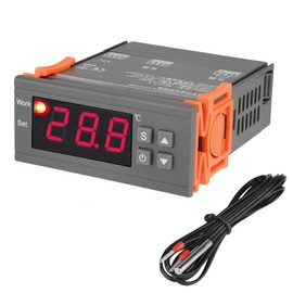 AIEK Temperature Controller MH1210W Digital Temperature Controller Thermocouple with -50~110 Celsius Degree Sensor 90-250V 10A