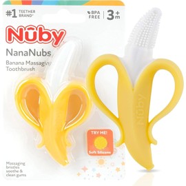 Nuby MORDEDERA FORMA DE PLATANITO MARCA NUBY, color,, paquete de 1