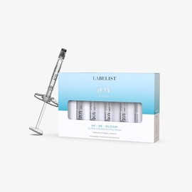 Labelist Gesichtsmaske mit 1,8 % reiner Hyaluronsäure, intensive Feuchtigkeit, füllt Falten und strafft | Format in Spritze | 4 x 1 ml