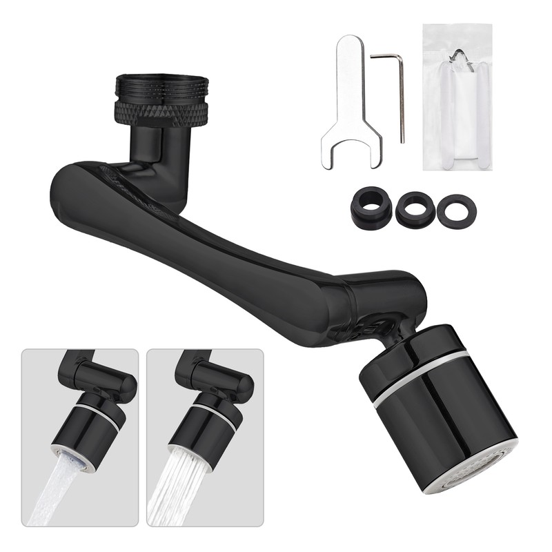 Aoresac Universal Swivel Faucet Extender 1440° Rotating Faucet Aerator with