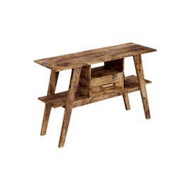 Safdie & Co. Safdie 81091.Z.07 Brown Entryway Console Sofa Couch Table/Accent Wall Table-47 Long Reclaimed Wood with 1 Drawer 1 Shelf for Living Room