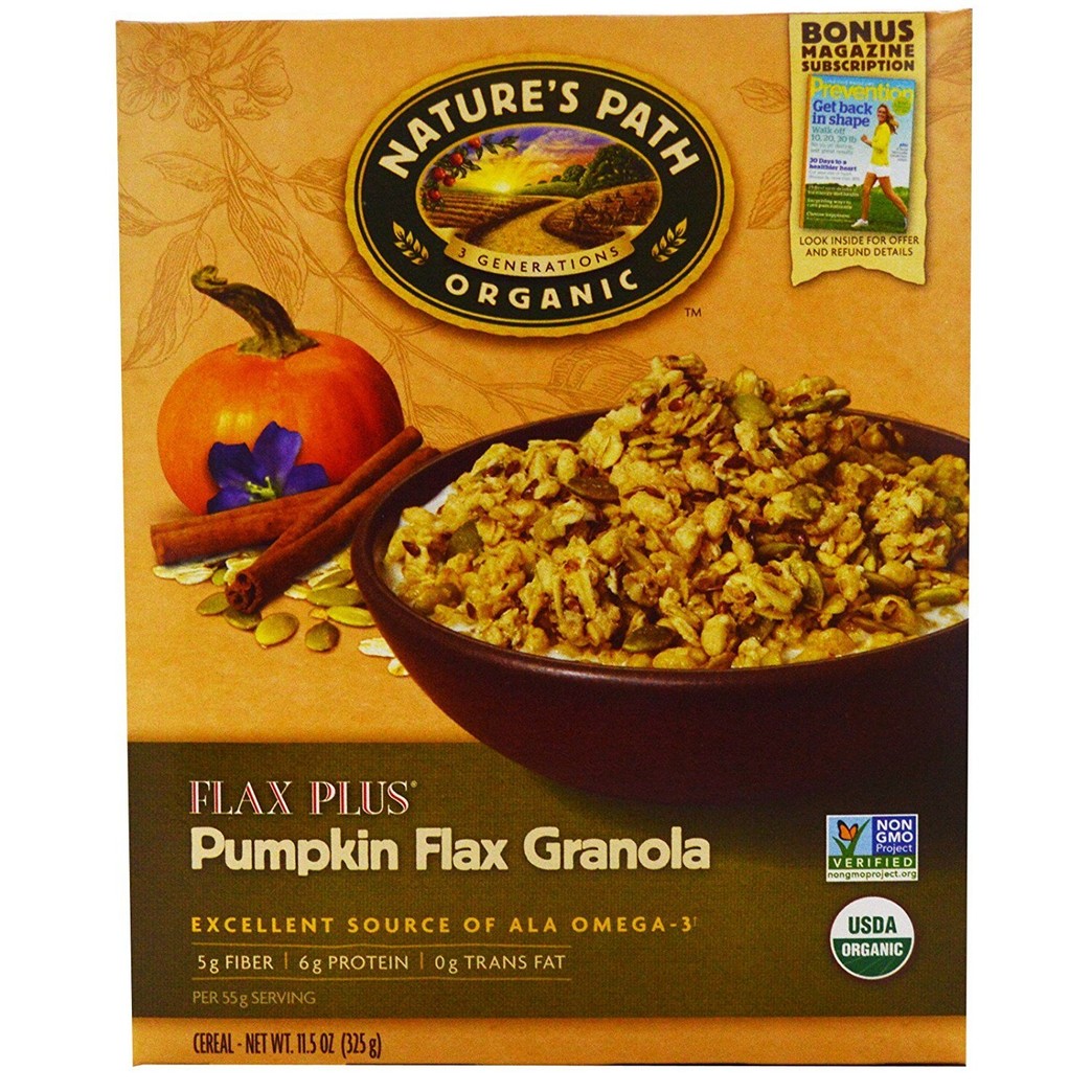 Nature's Path Flax Plus Pumpkin Flax Organic Granola, 11.5 oz (Pack of 3)