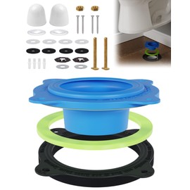 boeemi Elastic Wax Ring Toilet Repair Kit - No Wax Mess Installation, Premium Toilet Seal and Gasket Replacement - Fits 3"/4" Drain Pipes, DIY and Professional Toilet Repair Solution