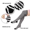 DAZCOS Striped Thigh High Socks Elastic Over The Knee Knit