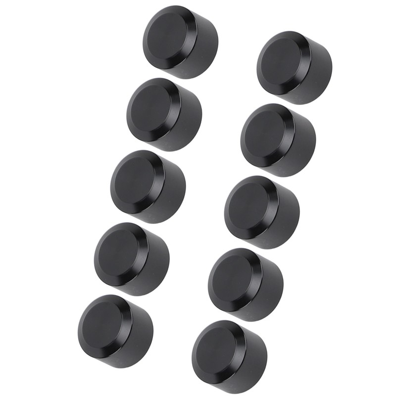 10PCS Motorcycle Head Bolt Cover Black Flat CNC Aluminum Engine