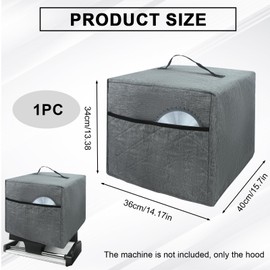 Waterproof Meat Slicer Cover,Dust Covers for Kitchen Appliances,Food Slicer Cover With Organizer Pocket