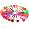 KOFULL Rubber Cushion Top Plastic Golf Tees Mixed Colors Pack