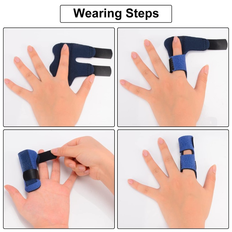 supregear Finger Splint, Pack of 4 Adjustable Reusable Trigger Finger
