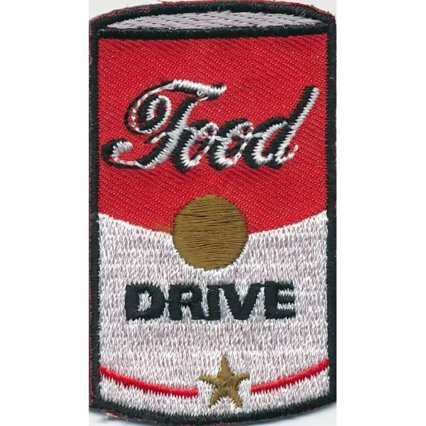 Girl Boy Cub FOOD DRIVE CAN Donation Fun Patches Crests