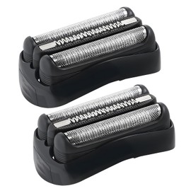Shaver Replacement Head Compatible with All Braun Series 3, 2Pack 21B Precision Heads, Series 3 Shaving Replacement Head Fits Models 3000s, 3010s, 3040s,3050cc, 300s, 310s etc, (21B, Black)