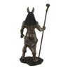 Veronese Design Anubis Holding Cobra Head Scepter Statue