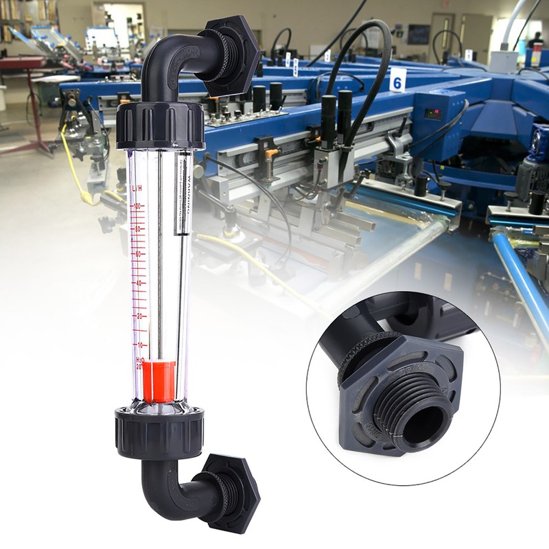 LZS-15W Elbow Liquid Flowmeter ABS Plastic Tube Type Waterflow Meter