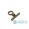 15mm Cast Brass Screw-On Pipe Bracket, Die-Cast Pipe Clip -