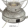 Franklin Iron Works Bodie Rustic Industrial Table Lamp with USB
