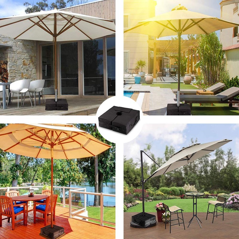 Patio Umbrella Base Weight Bag, 18" Square 900D with Large