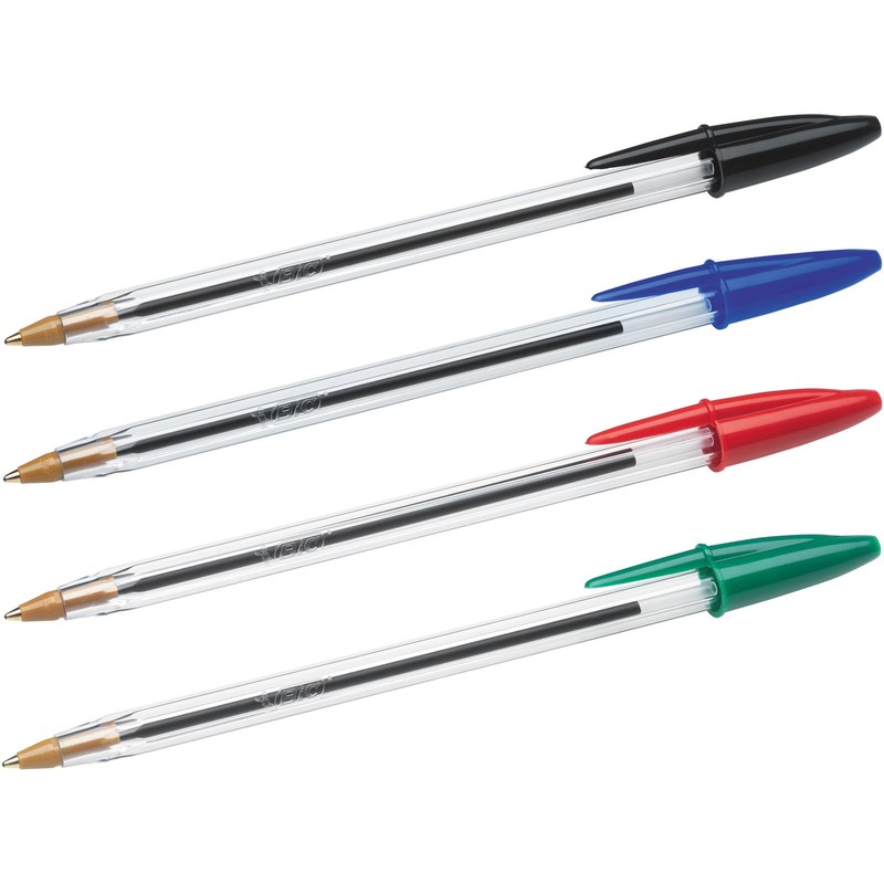 BIC Cristal Original Ballpoint Pens, Every-Day Biro Pen, Fine Point