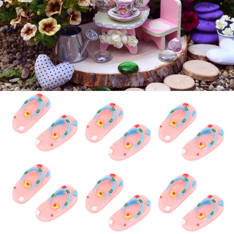 Mini Flip Flops Simulation Miniature Scene Models Dollhouse Accessories for
