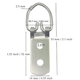 D-Ring Picture Hangers, Bulk Small Stainless Steel D Rings, Pro Quality d-Rings, Picture Hang Solutions for Mirror, Clock, Decoration, Paintings, Artwork Picture