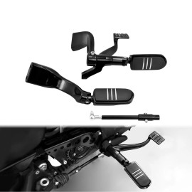 HCMOTORKU Mid Controls Kit Foot Peg Lever Black For Harley Sportster XL 883 1200 2014-2022