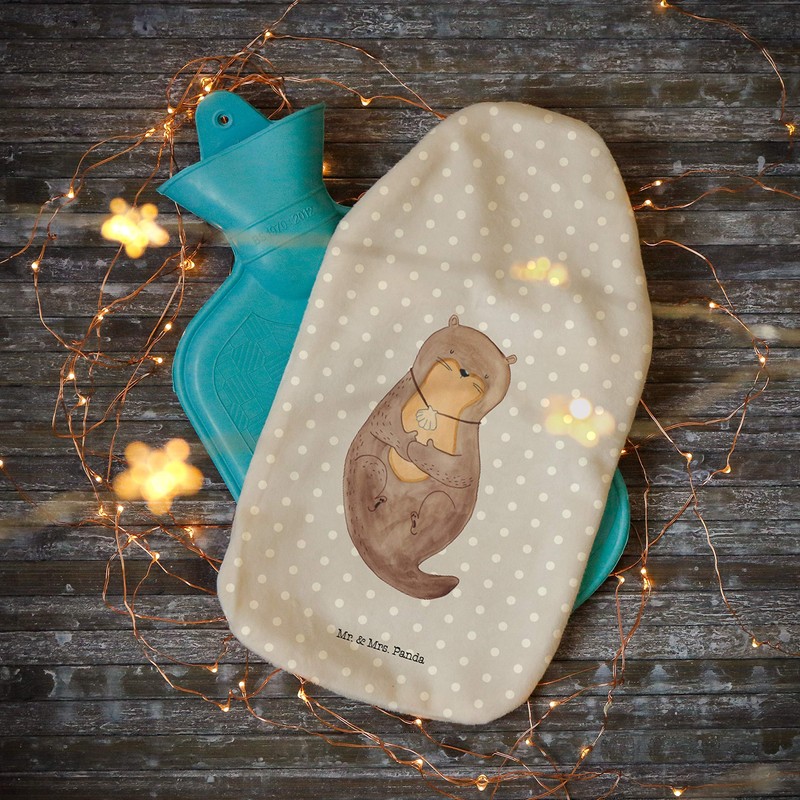 Mr. & Mrs. Panda Otter Hot Water Bottle with Shell