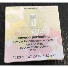 Clinique Beyond Perfecting Powder Foundation + Concealer 0.5 Breeze 0.51oz New