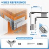 8 PCS Galvanized Steel Workbench Corner Bracket Kit - Heavy
