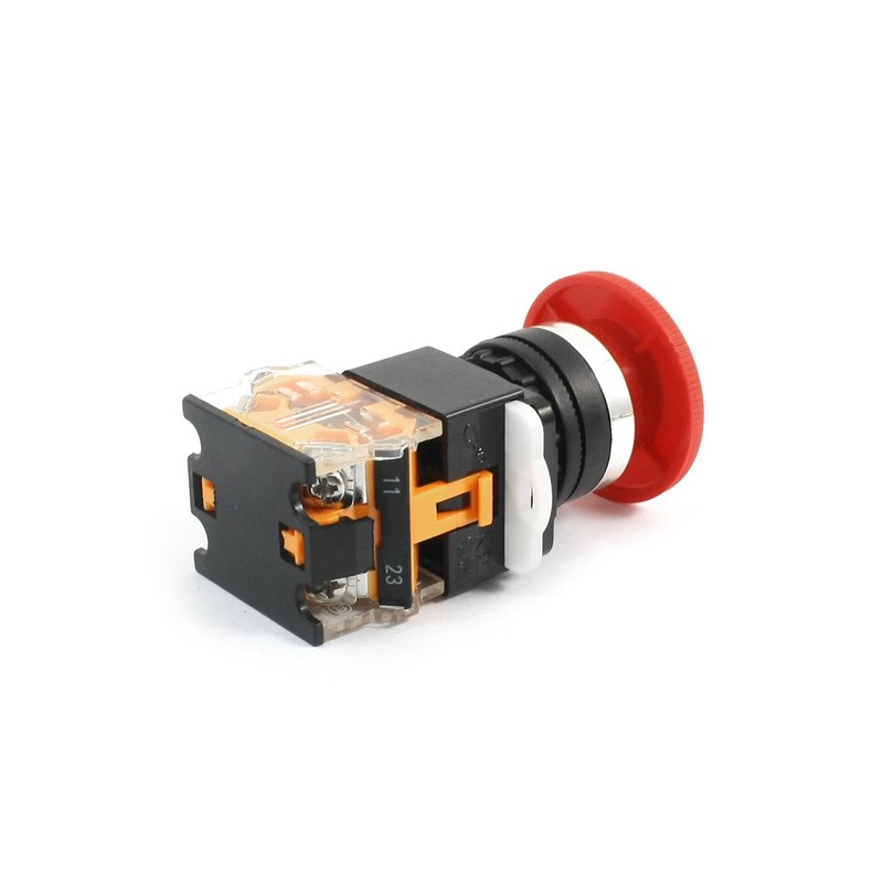 uxcell Self Locking Type Red Mushroom Push Button Switch 440V