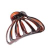 Parcelona French Octopus Large Wide Celluloid Acetate Tortoise Flat Teeth
