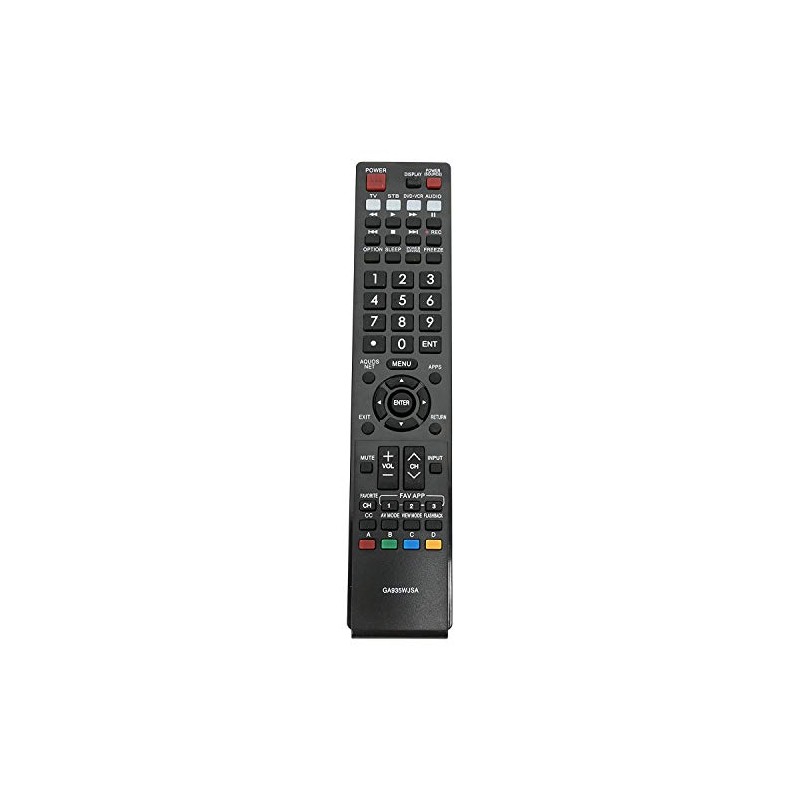 New Replacement Remote Control for GA935WJSA Sharp AQUOS LED HDTV
