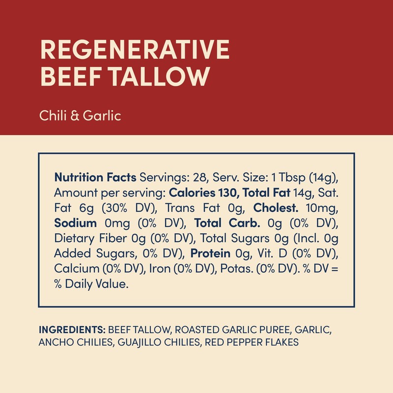FOND Regenerative Grass-fed Beef Tallow (14 Ounce (Pack of 4),