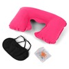 Inflatable Travel Neck Pillow - Soft Flight Rest/Support Cushion Head