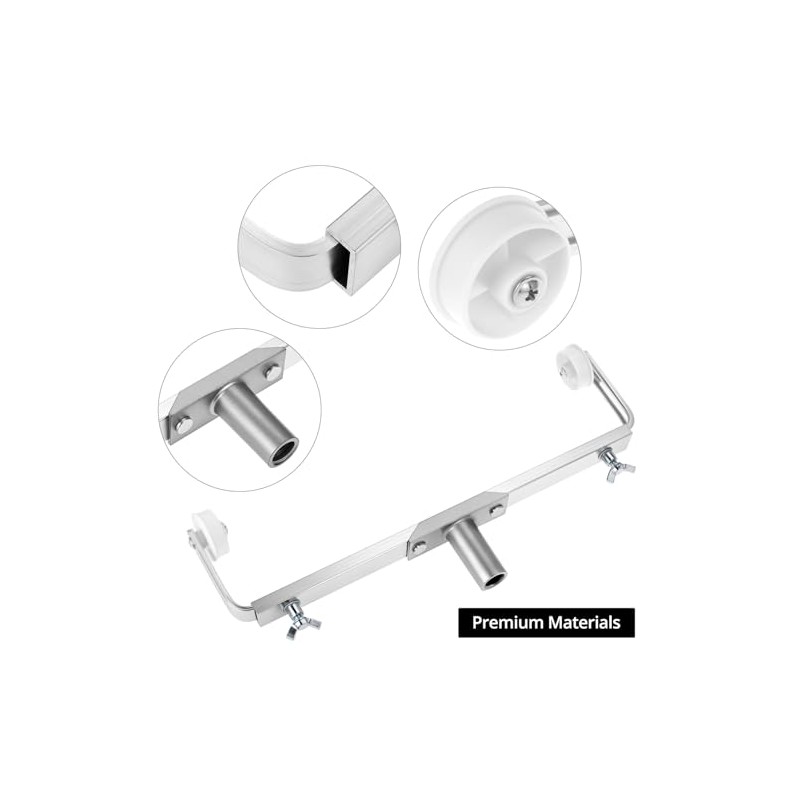 QWORK Aluminum Alloy Adjustable Paint Roller Frame for Large-Scale Projects,