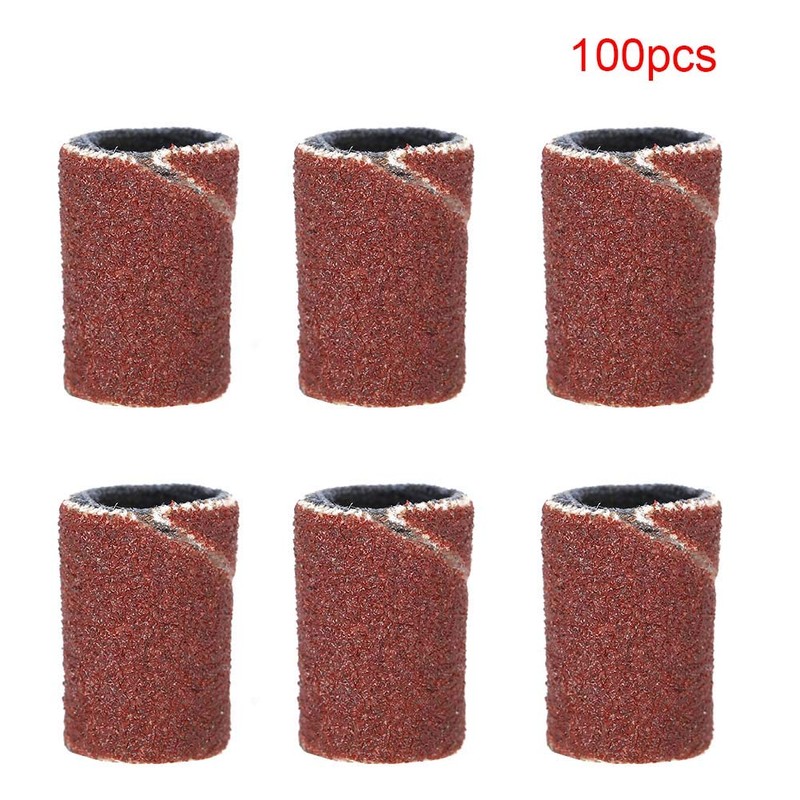 100 Pieces Nail Sanding Belts 180 Grit Manicure Pedicure Nail