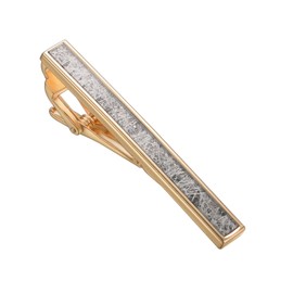 RunootPR Tie Pin Gold Silver with Mother of Pearl for Men Star Tie Clip Wedding Men's Jewellery Gift with Gift Box, copper, No Gemstone