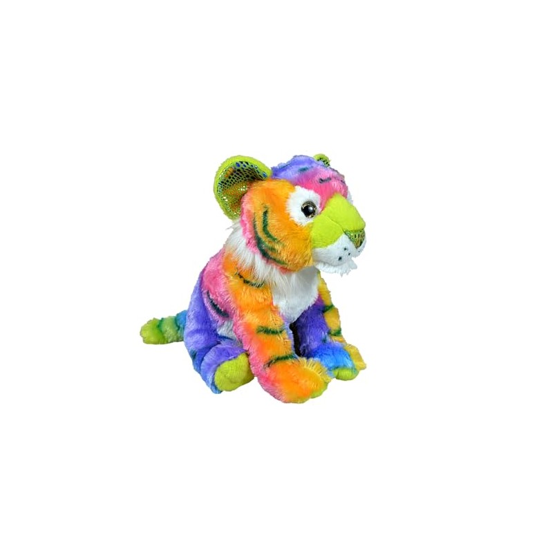 Wild Republic Rainbowkins Tiger, Stuffed Animal, 12 Inches, Plush Toy,