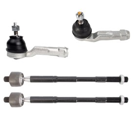 TRQ Inner and Outer Driver and Passenger Side Tie Rod Set 4 Piece Compatible with 2016 Hyundai Elantra Sport 17-20 Elantra 2021 Elantra SE SEL 18-20 Elantra GT 18-22 Kona 19-20 Kia Forte