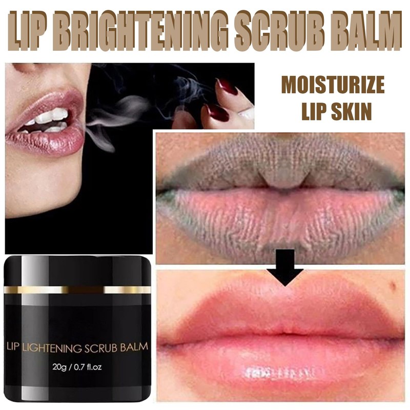 Moisturizing Lip Exfoliator and Lightening Scrub - Removes Dead Skin,