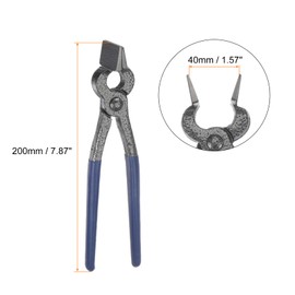 sourcing map Flat Pliers Straight Head Leather Edge Adjustment Press Flattening Pliers Clamp Carbon Steel Cutting Side Scissors Rinsing Pliers 40 mm Width