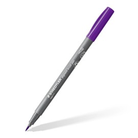 Staedtler Brush Pen Pigment Arts, Purple, Premium Pigmented Drawing Ink, Brush Tip for Variable Line Width, Waterproof, Quick-Drying, Brush Pen Single Pen, 371-6