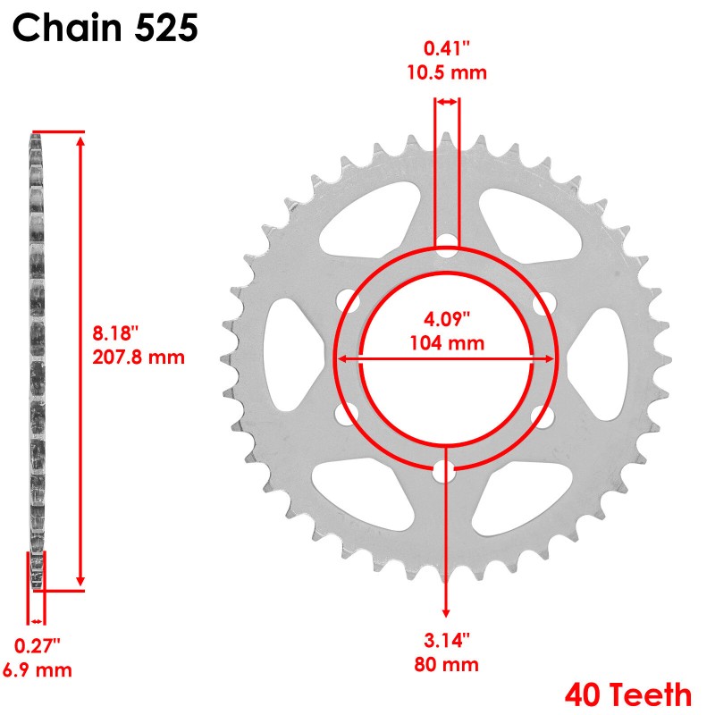 Kawasaki Red Drive Chain And Sprocket Kit for Kawasaki ZZR600