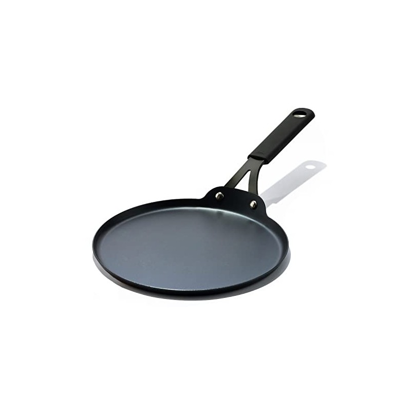 OXO Obsidian Pre-Seasoned Carbon Steel, 10" Crepe and Pancake Griddle
