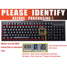 Clear Desktop Computer Keyboard Cover Skin for PC 104/107 Keys Standard Keyboard, Anti Dust Waterproof Keyboard Protector Skin