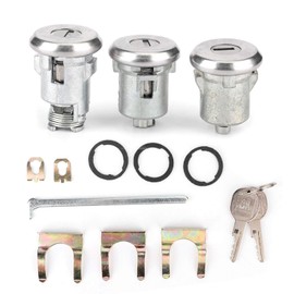 Door Trunk Key Kit, Iron Cutlass Lock, Door Lock Cylinder Cutlass Doors Trunk Cutlass Lock Locks Set 654394765282 Replacement Door Lock Set Car Accessories for Malibu Fits