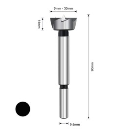 16mm Woodworking Drill Hard Alloy Counterbore Drill Precision Woodworking Hinge Cutting Tool is suitable for hardwood, plastic, veneer board (round shank)