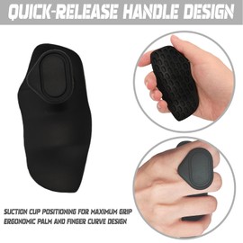 VLYX Professionelle Gewichthebergriffe – rutschfeste Silikon-Handgriffe mit Aufbewahrungsbox, 1 Paar Gym-Handgriffe für Kreuzheben, Kurzhanteln und Training im Fitnessstudio (Schwarz)