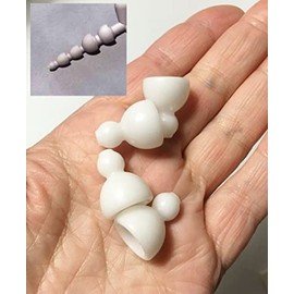 M03033 MOREZMORE 4 Pack Between Sizes Adapters 3/16" to 1/4" Connectors for Jeton Ball Socket Flexible Armature for Toy Doll Bear Long Furby Plastic Doll Skeleton Armature