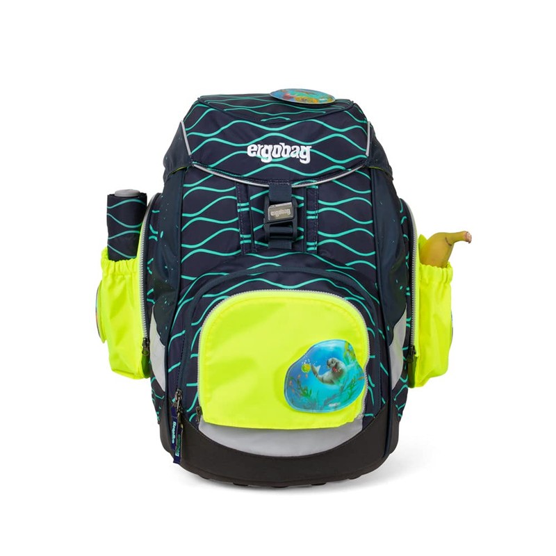 Ergobag Safety Set with Side Pockets 3-Piece Pack/Cubo/Cubo Light, yellow