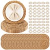 Gandeer 50 Pcs 13 Inch Round Woven Placemats with 50